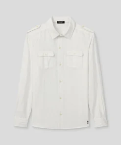 Sale Chemise en coton et lin à poches Chemises