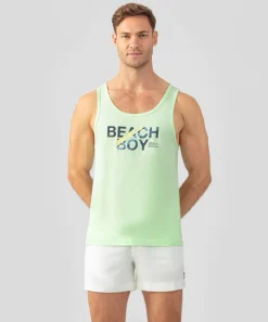 Sale Débardeur en coton organique "BEACH BOY" Pyjamas | T-Shirts D'Intérieur