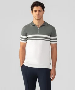 New Polo en coton et soie bicolore Polos