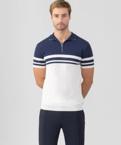 Discount Polo en coton et soie bicolore Polos