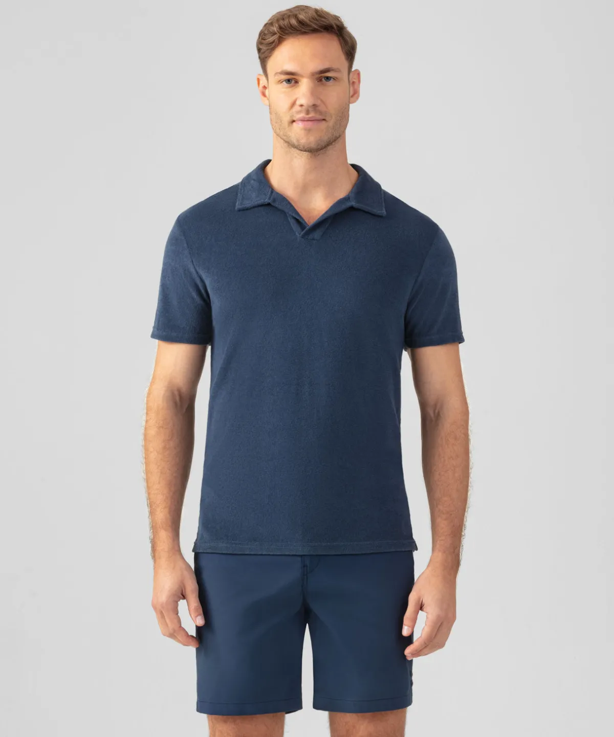 New Polo en coton terry à col V Polos