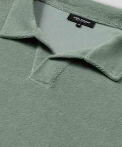 Fashion Polo en coton terry à col V Polos