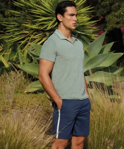 Fashion Polo en coton terry à col V Polos