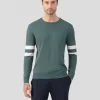Clearance Pull en coton et cachemire à double rayures Pulls Maille Et Cachemire