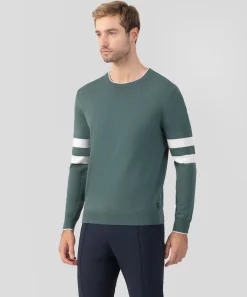 Clearance Pull en coton et cachemire à double rayures Pulls Maille Et Cachemire