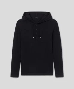 Clearance Pull léger à capuche en coton soie Pulls Maille Et Cachemire