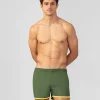 Sale Short de bain avec bords arrondis et bandes contrastées Shorts De Bain | Shorts De Bain