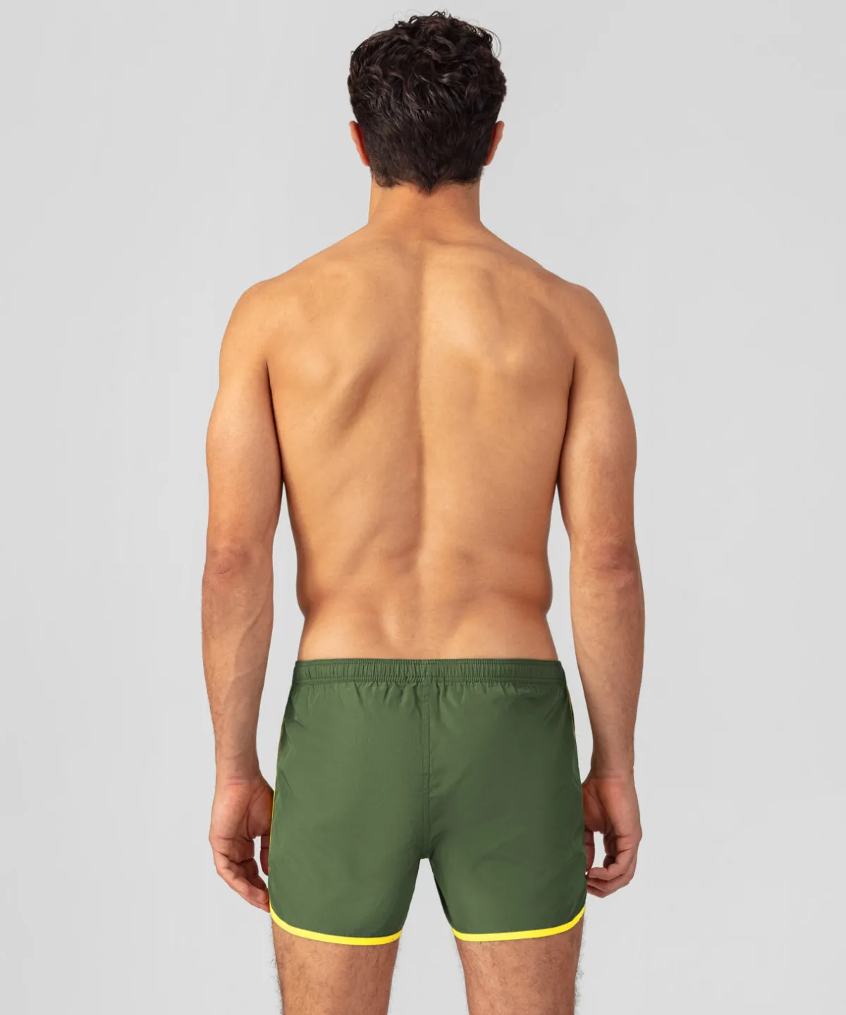 Sale Short de bain avec bords arrondis et bandes contrastées Shorts De Bain | Shorts De Bain