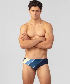 Fashion Slip de bain à rayures diagonales Slips De Bain | Slips De Bain