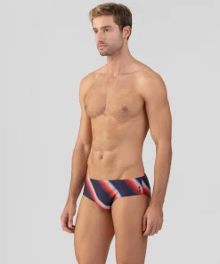 Online Slip de bain à rayures diagonales Slips De Bain | Slips De Bain