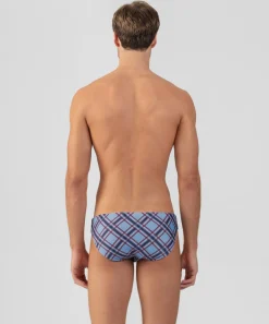 Online Slip de bain échancré à carreaux Slips De Bain | Slips De Bain