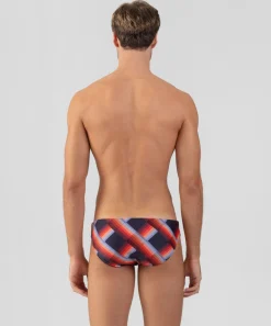 Clearance Slip de bain échancré à larges carreaux Slips De Bain | Slips De Bain