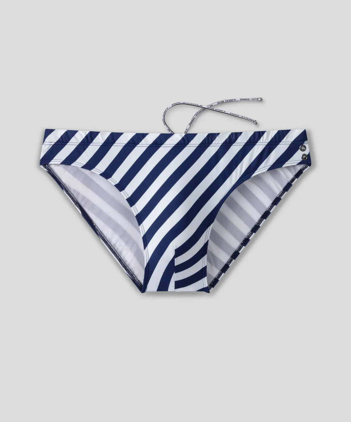 Online Slip de bain échancré à rayures diagonales Slips De Bain | Slips De Bain