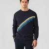Fashion Sweatshirt en coton organique à rayures diagonales Sweats