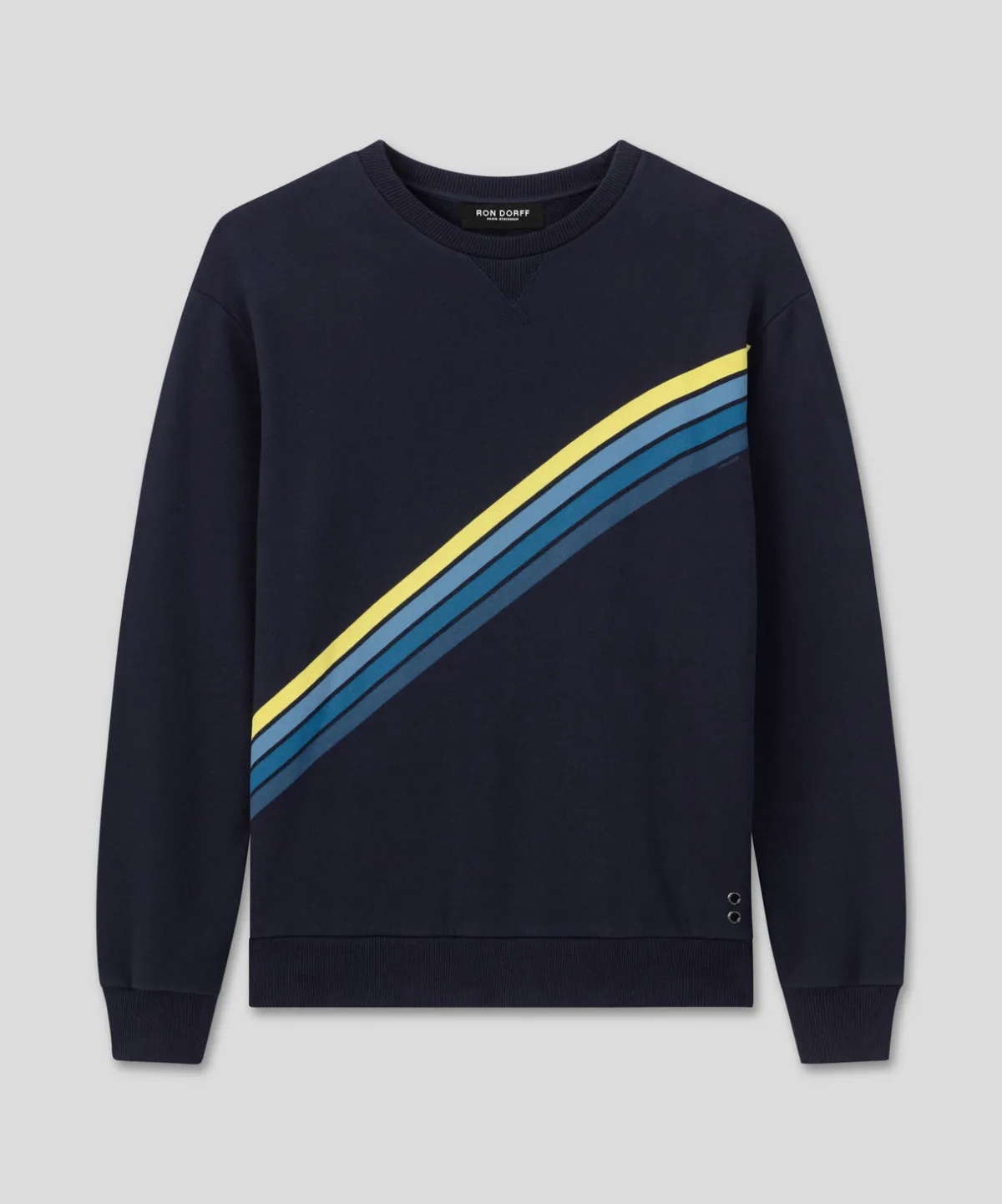 Fashion Sweatshirt en coton organique à rayures diagonales Sweats