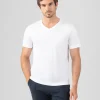New T-shirt col V Eyelet Edition T-Shirts D'Intérieur | T-Shirts
