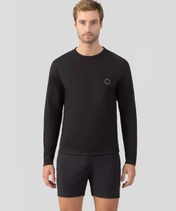 Online T-shirt de sport à longues manches avec passepoil réfléchissant T-Shirts D'Intérieur | T-Shirts