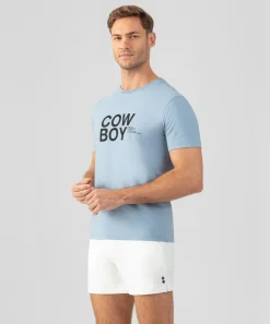Sale T-shirt en coton organique "COW BOY" T-Shirts D'Intérieur | T-Shirts