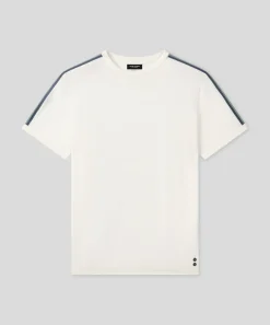 New T-shirt en maille à bandes latérales T-Shirts D'Intérieur | T-Shirts