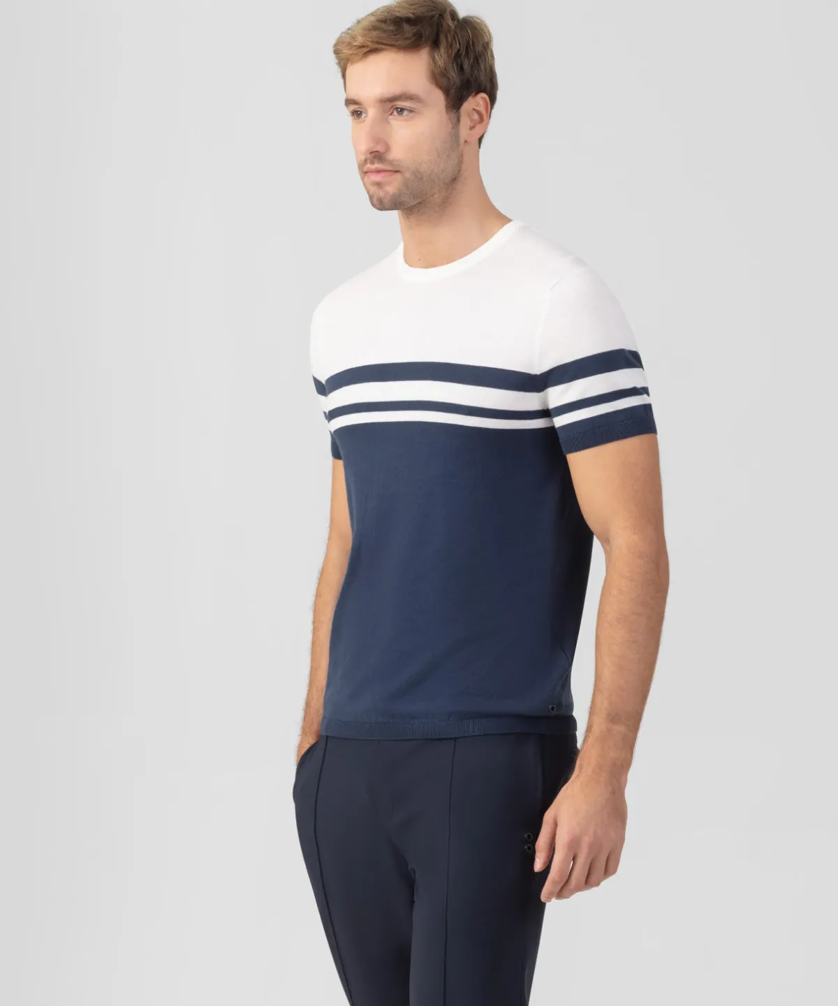 Outlet T-shirt en maille bicolore T-Shirts D'Intérieur | T-Shirts