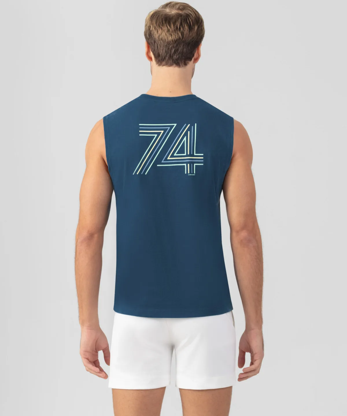 Discount T-shirt sans manches en coton organique "74" T-Shirts D'Intérieur | T-Shirts