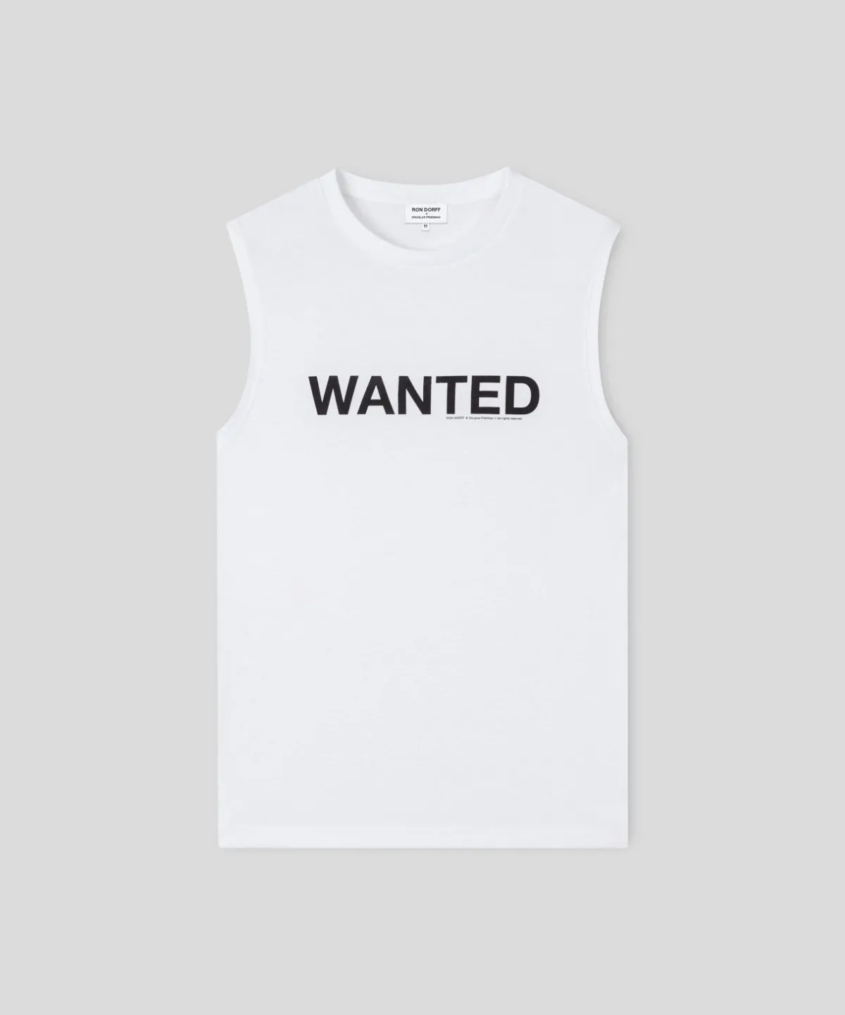 Fashion T-shirt sans manches en coton organique "WANTED" T-Shirts D'Intérieur | T-Shirts
