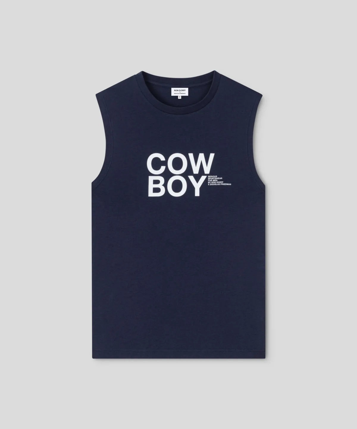 Fashion T-shirt sans manches en coton organique "COW BOY" T-Shirts D'Intérieur | T-Shirts