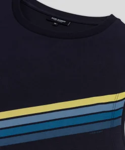Best T-shirt sans manches en coton organique à rayures diagonales T-Shirts D'Intérieur | T-Shirts